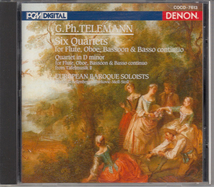 テレマン　6つの四重奏曲　ほか　ヨーロッパ・バロック・ソロイスツ　European Baroque Soloists_画像1