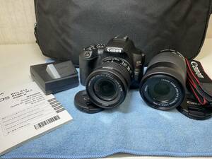 Canon 一眼レフデジカメ　中古　EOS Kiss X10 DS126761・EF-S 18-55mm 1:4-5.6・EF-S 55-250mm 1:4-5.6 本体／レンズ2本　【548485】