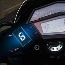 バイク用ギアインジケーター 6速用 スピードメーター LEDディスプレイ 防水 シフトレバーセンサー 汎用 ブルー色 LP-DWQ006_画像4