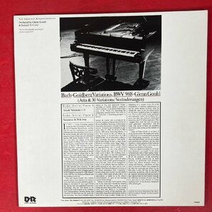 【レコードコレクター放出品】 LP グールド バッハ ゴールドベルク変奏曲 CBS・SONY デジタル録音 28AC 1608の画像2