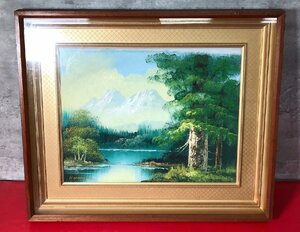 Art hand Auction yen~ Painting Oil Painting Nature Landscape Painting Framed Artist Unknown Title Unknown (Height: Approx. 47cm Width: Approx. 54cm), painting, oil painting, Nature, Landscape painting