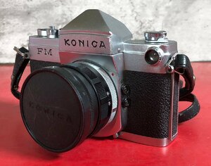 【歴史ある写真館からの掘り出し物】 KONICA　コニカ　FM　HEXANON 1:1.8 f=52mm　一眼レフ　フィルムカメラ　現状品　(動作未確認)