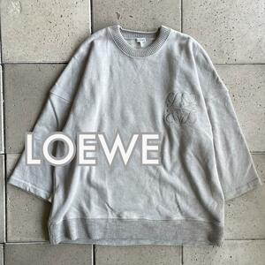 【LOEWE ロエベ】アナグラム 刺繍 ロゴ オーバーサイズ スウェット M グレー