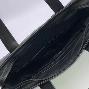 1円~[極美品] Z ZEGNA ゼニア 2way メンズ ビジネスバッグ ブリーフケース ショルダーバッグ 斜め掛け オールレザー 本革 A4/PC可 通勤 黒の画像9