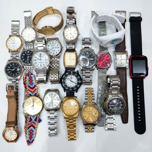 セイコー グッチ シチズン ルミノックス ポールスミス 他 ブランド 腕時計 21本 大量 まとめ セット メンズ クォーツ 機械式 古い時計