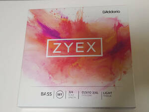 【中古】D'Addarioウッドベース弦 ZYEX Set DZ610 3/4L Light 【送込】
