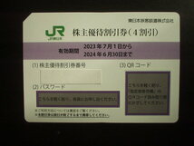 ★JR東日本 株主優待割引券（4割引） 1枚 ※パスワード等通知のみの場合は送料0円 _画像1