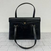 D017-M15-5900 GIVENCHY ジバンシィ ハンドバッグ 黒 ブラック レザー 19×27×6cm_画像1