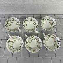 F049-M25-56 WEDGWOOD ウェッジウッド WILD STRAWBERRY カップ ソーサー 6客 口径約10cm 高さ約5cm_画像5