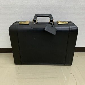 C033-T145680-1 JAL ジャル 日本航空 アタッシュケース フライトバッグ パイロットケース レザー 黒 現状品 約15×47×33cm ①