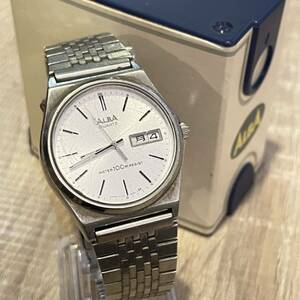 【1円～】メンズ腕時計クォーツ セイコー SEIKO ALBA Y143-8141 現状品 箱付き