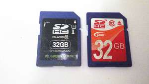 GREENHOUSE　Team　SDHCカード　32GB　2枚セット　中古動作品　