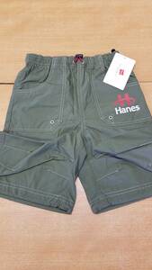 新品☆1３0ｃｍ《Hanes☆ヘインズ☆ハーフパンツ》カーキ