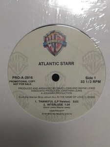 ATLANTIC STARR - THANKFUL【12inch】1987' Us Original/シールド