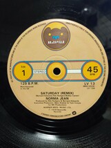 NORMA JEAN - SATURDAY（REMIX）【12inch】1978' UK盤_画像2