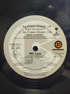 MC LYTE - ICE CREAM DREAM【12inch】1992' Us Original/Promo盤/Rare