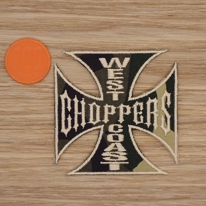 【Ｍサイズ】アイロンワッペン NO.2129 ＷＥＳＴ ＣＯＡＳＴ ＣＨＯＰＰＥＲＳ アップリケ【郵便定形】