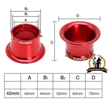 アルミ削り出しキャブレター ファンネル 　シルバー　銀　～42mm　PZ　VM　（イモネジ付き）1個 未使用　新品_画像10