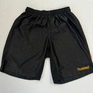 Hummel ヒュンメル　ハーフパンツ 光沢サカパン サッカーパンツ ブラック トレーニング用 