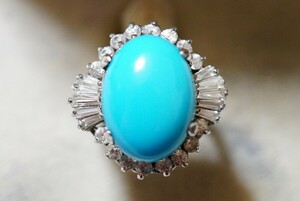 287 ターコイズ リング 指輪 ヴィンテージ アクセサリー SILVER 925刻印 アンティーク 色石 宝石 カラーストーン 装飾品