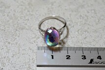 948 海外製 オーロララインストーン リング 指輪 ヴィンテージ アクセサリー アンティーク 装飾品_画像5