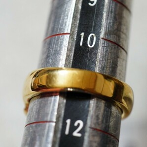 1259 海外製 ラインストーン ゴールドカラー リング 指輪 ヴィンテージ アクセサリー 18K刻印 メッキ アンティーク 装飾品の画像3