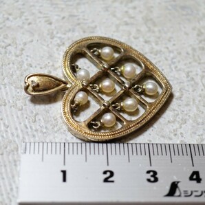 1397 アコヤ真珠 天然ダイヤモンド 本真珠 パール ペンダント ヴィンテージ アクセサリー 冠婚葬祭 ネックレス 宝石 装飾品 TIAの画像4