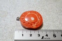 1773 天然珊瑚 彫刻 ペンダント ネックレス ヴィンテージ アクセサリー 冠婚葬祭 コーラル サンゴ 装飾品_画像5