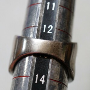 1665 海外製 シェル 貝 ジルコニア シルバー リング 指輪 ヴィンテージ アクセサリー SILVER 925刻印 アンティーク シルバージュエリーの画像5