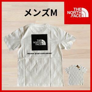 ☆新品☆ノースフェイス【新品・未使用】半袖Tシャツ　背面ビッグロゴ　白 M