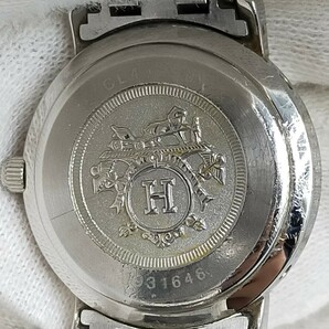 ☆HERMES クリッパー CL4 220 クォーツ腕時計 アナログ ゴールド×シルバー ステンレススチール エルメスの画像4