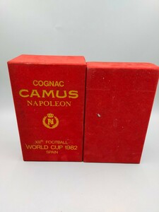 ☆CAMUS NAPOLEON COGNAC スペインワールドカップ 1982 陶器ボトル カミュ ナポレオン コニャック ブランデー 古酒 未開栓