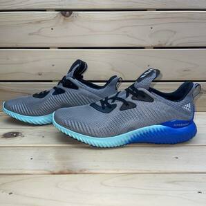 1円 スタート アディダス 26.5cm アルファ バウンス 1 m グレー ブルー 税込定価11000円 adidas ALPHA BOUNCE 1 m メンズ スニーカーの画像4