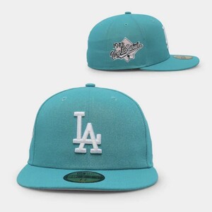 NEWERA 59FIFTY TEAL PINK 758 ロサンゼルス ドジャース ニューエラ キャップ 大谷翔平 CAP 帽子 新品未使用 正規品 DOGERS MLB 野球