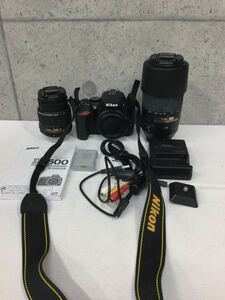 & Nikon ニコン D5500 デジタル一眼カメラ DX VR AF-S NIKKOR 18-55mm 1:3.5-5.6GⅡ 55-300mm 1:4.5-5.6G ED 中古品　レンズ2つ　