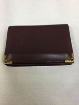 & Cartier カルティエ レザー カード入れ 二つ折り 名刺入れ　中古品_画像1