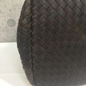 & ボッテガヴェネタ BOTTEGA VENETA トートバッグ ハンドバッグ ローマ レザー ブラウン系 中古品 ビジネスバッグの画像4