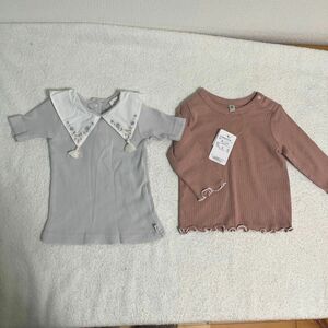 半袖Tシャツ 長袖カットソー キッズ 女の子　70 ベビー服　春夏