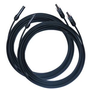 3.5sq-PV-CC DC1500V solar cable halogen free relay cable 2m(MC4 type connector attaching both edge processing 2m* 2 ps /1 collection ) cable 