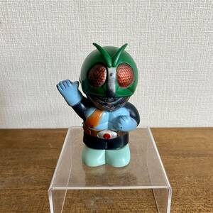 昭和レトロ　仮面ライダー　貯金箱　富士銀行　/ ソフビ　人形　当時物　希少