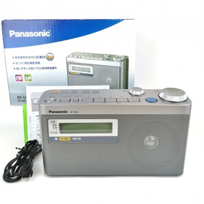 Panasonic パナソニック FM-AM 2バンドレシーバー RF-U350 ラジオ シルバー 電源コード 説明書・ケース ・外箱付き 0505-066の画像1