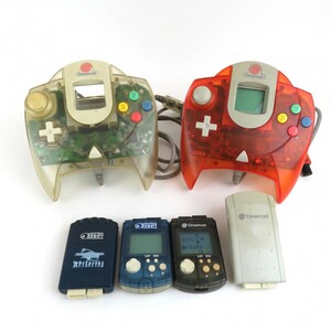  summarize 7 point Sega Dreamcast controller HKT-7700 visual memory HKT-7000 memory card 4X HKT-4100.......0502-032