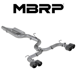 MBRP 2014-2021 フォルクスワーゲン ゴルフ 7 R CAT-BACK エキゾースト バルブエリミネーター カーボンファイバーTip 正規品 爆音