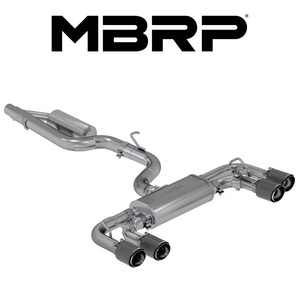 MBRP 2014-2021 フォルクスワーゲン ゴルフ 7 R CAT-BACK エキゾースト バルブ付 カーボンファイバーTip 正規品