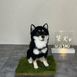 ☆羊紡犬舎ajure☆【くろしば】黒柴犬（くろしばいぬ）おまけ付き♪ 羊毛フェルト ハンドメイド オリジナル 犬 kawaii もふもふの画像7