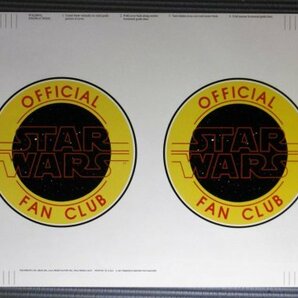 ★スター・ウォーズ オフィシャルファンクラブのロゴシート！ Star Warsの画像2