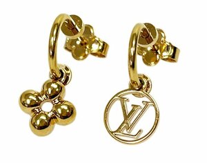 LOUIS VUITTON ルイ・ヴィトン M64859 ピアス ブックル ドレイユ ブルーミング LVサークル モノグラム フラワー ゴールドカラー 箱有