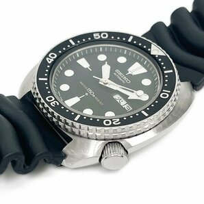 SEIKO セイコー メンズ 腕時計 6306-7001 サードダイバー 150m タートル デイデイト 自動巻 黒文字盤 純正ラバーベルト ヴィンテージ 箱有の画像4