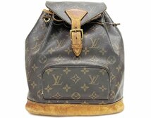 LOUIS VUITTON ルイ・ヴィトン M51136 モンスリMM リュックサック バックパック デイバッグ モノグラム ブラウン系 ゴールド金具 廃盤_画像1