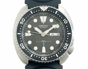 SEIKO セイコー メンズ 腕時計 6306-7001 サードダイバー 150m タートル デイデイト 自動巻 黒文字盤 純正ラバーベルト ヴィンテージ 箱有